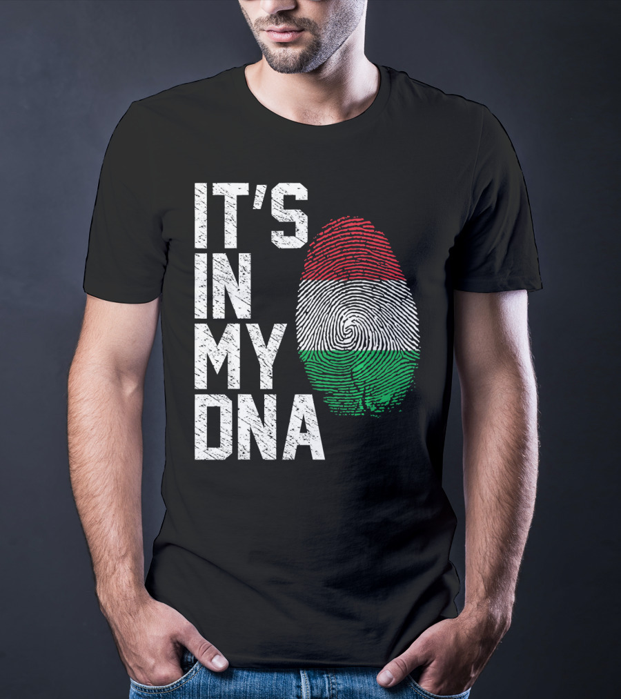 It's In My DNA Italian Italy Flag Fingerprint T-Shirt