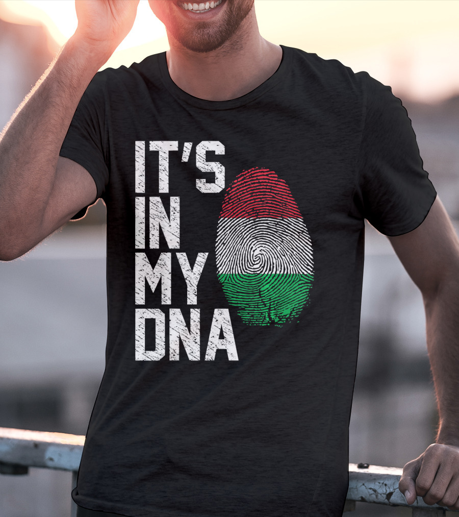 It's In My DNA Italian Italy Flag Fingerprint T-Shirt