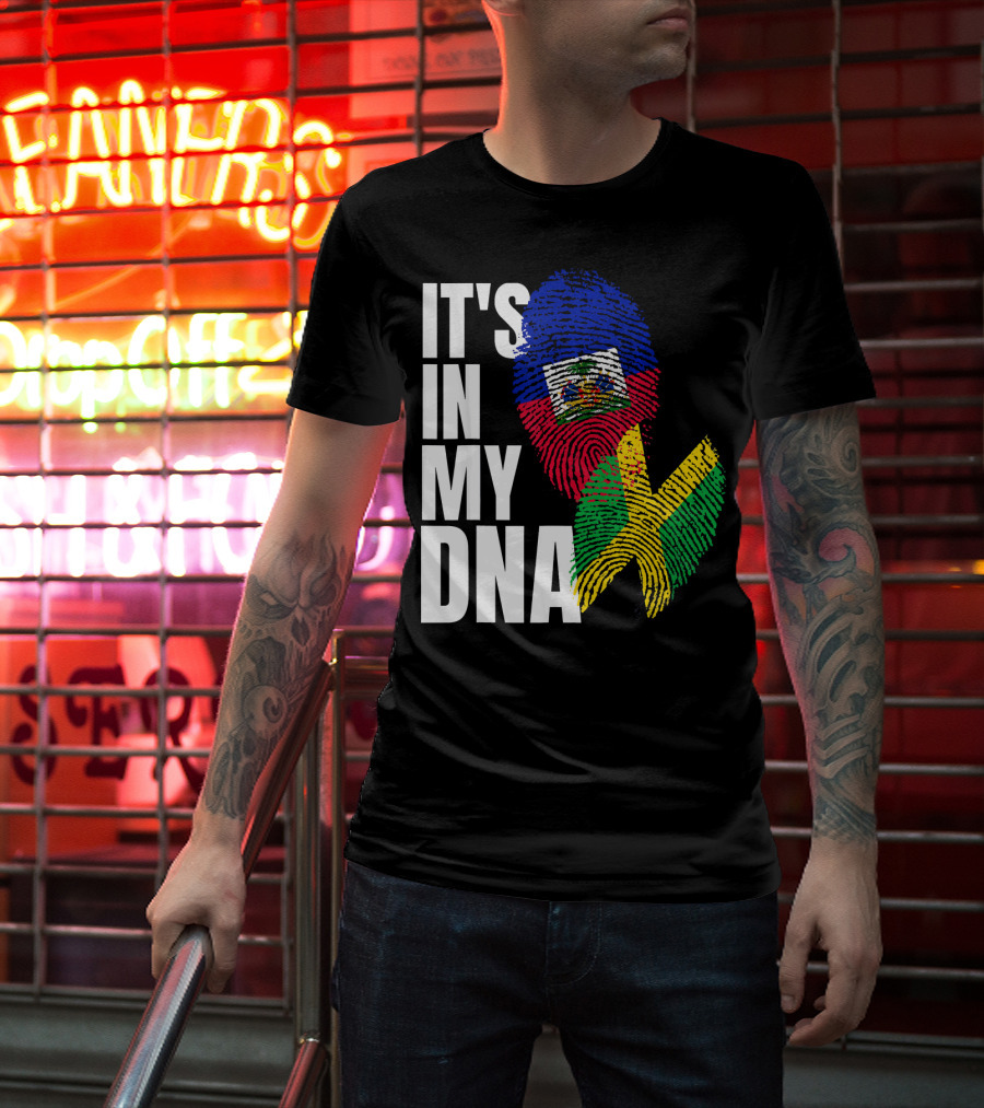 Jamaican Haitian Mix It's In My DNA Flag Heritage T-Shirt