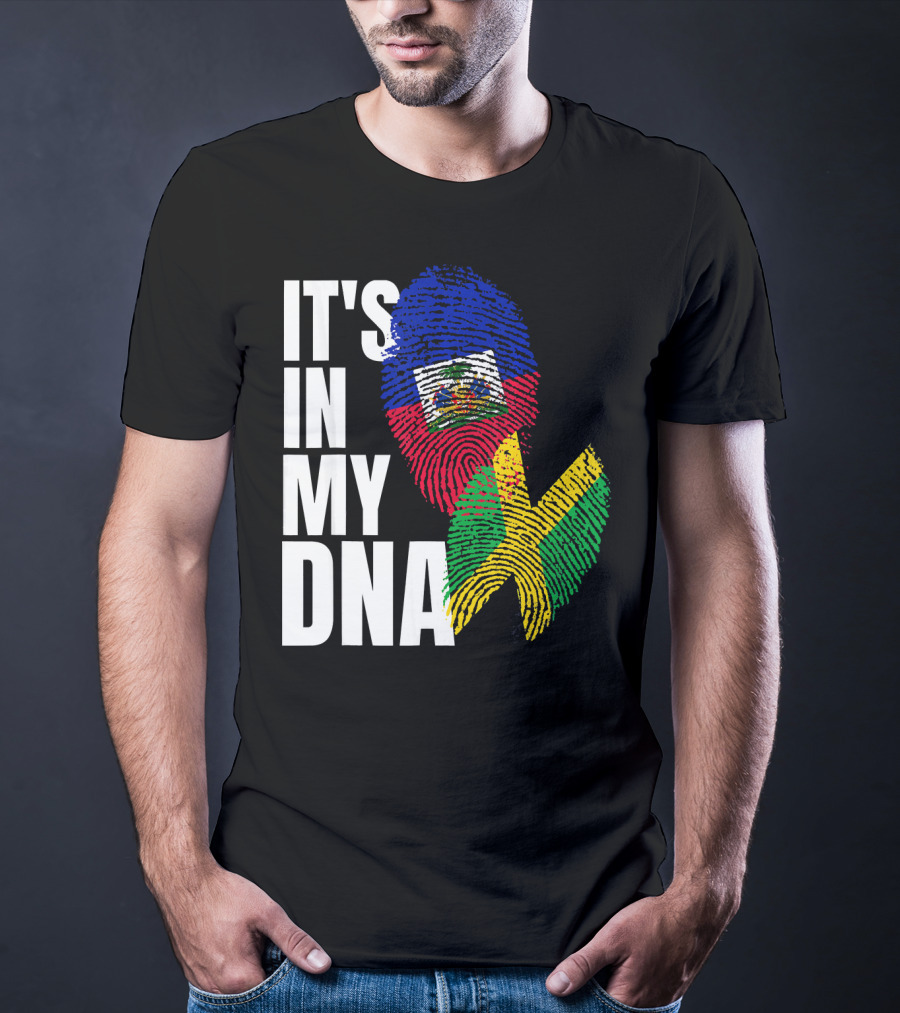 Jamaican Haitian Mix It's In My DNA Flag Heritage T-Shirt