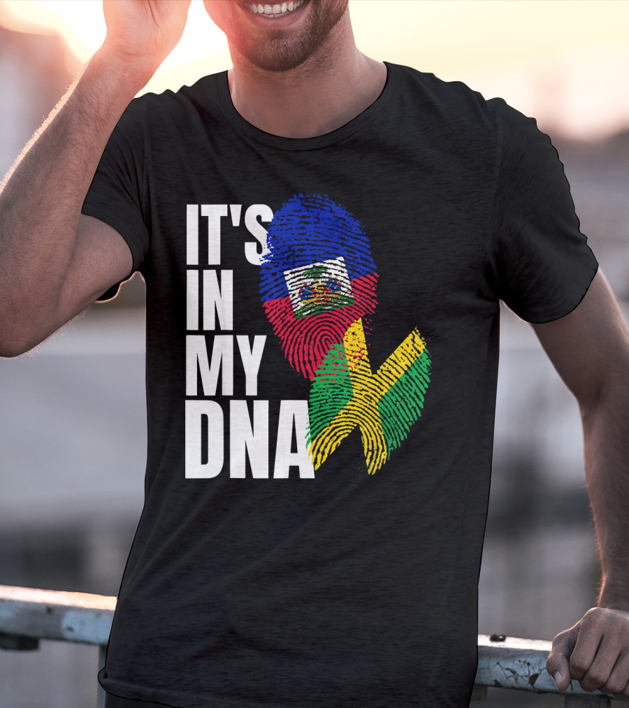 Jamaican Haitian Mix It's In My DNA Flag Heritage T-Shirt