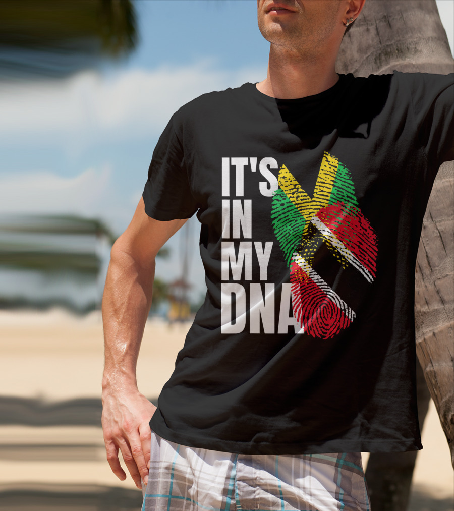 IT'S IN MY DNA Trinidadian Jamaican Flag Mix T-Shirt