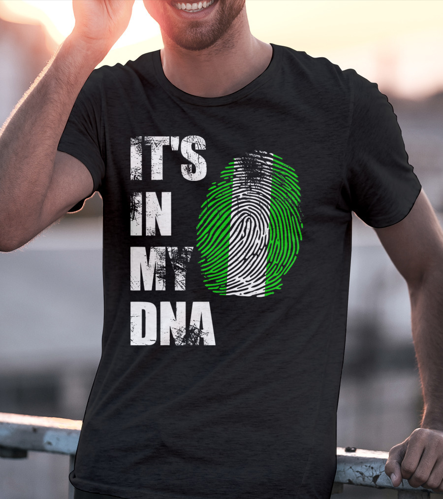 It's IN My Dna Nigerian Flag Fingerprint T-Shirt