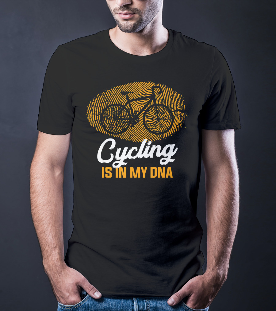 Cycling Is In My DNA Fingerprint Bicycle T-Shirt