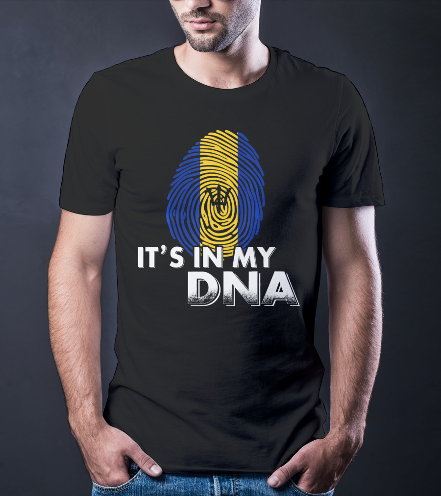 Barbados It's In My DNA Fingerprint Flag T-Shirt