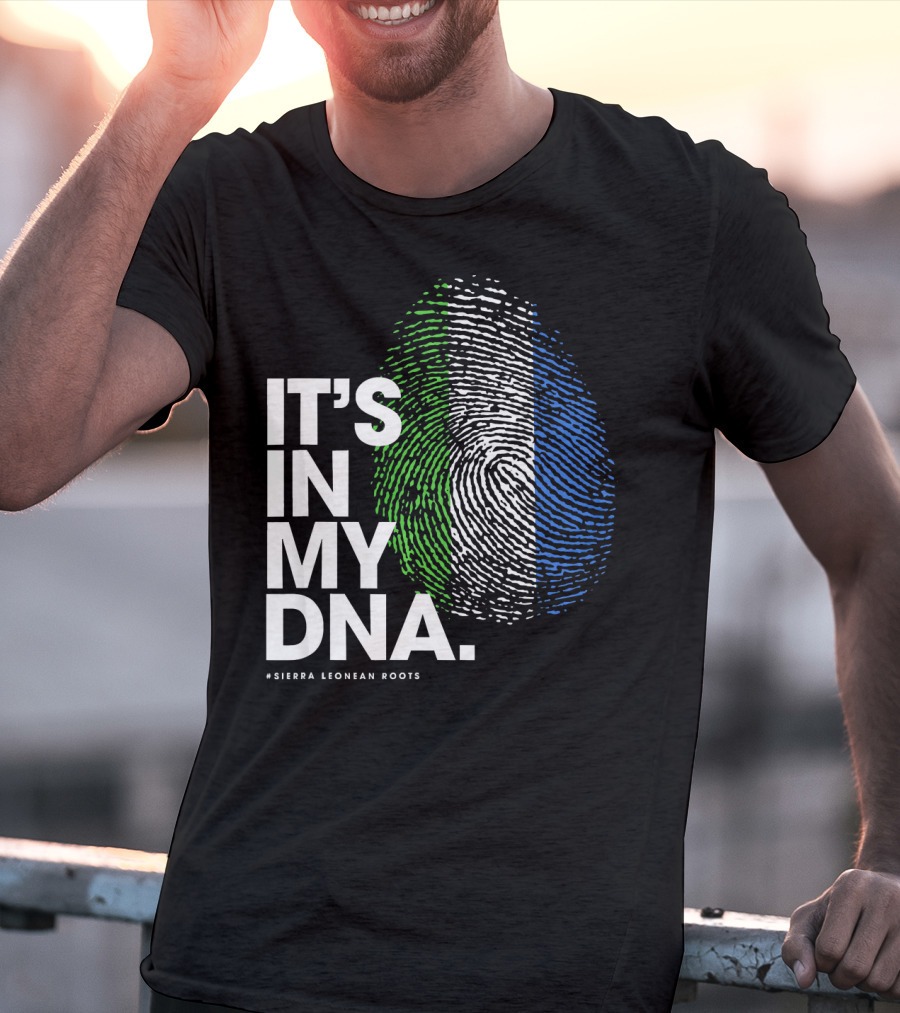 IT'S IN MY DNA Sierra Leonean Roots Fingerprint T-Shirt