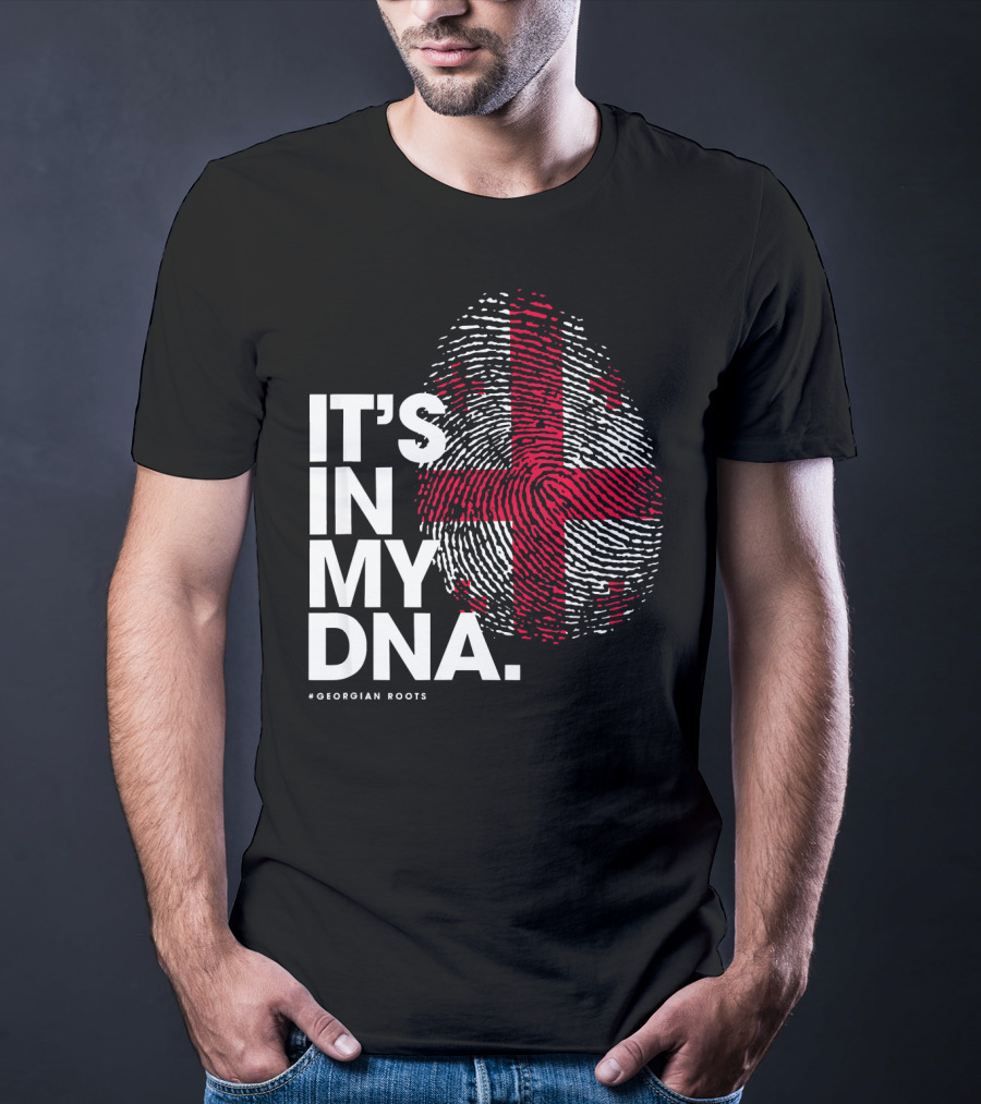 IT'S IN MY DNA Georgia Flag Georgian Roots T-Shirt