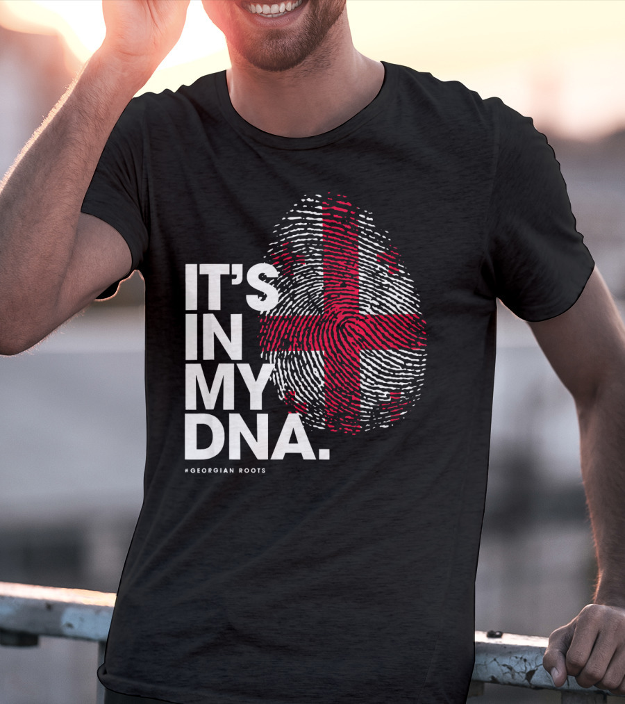 IT'S IN MY DNA Georgia Flag Georgian Roots T-Shirt
