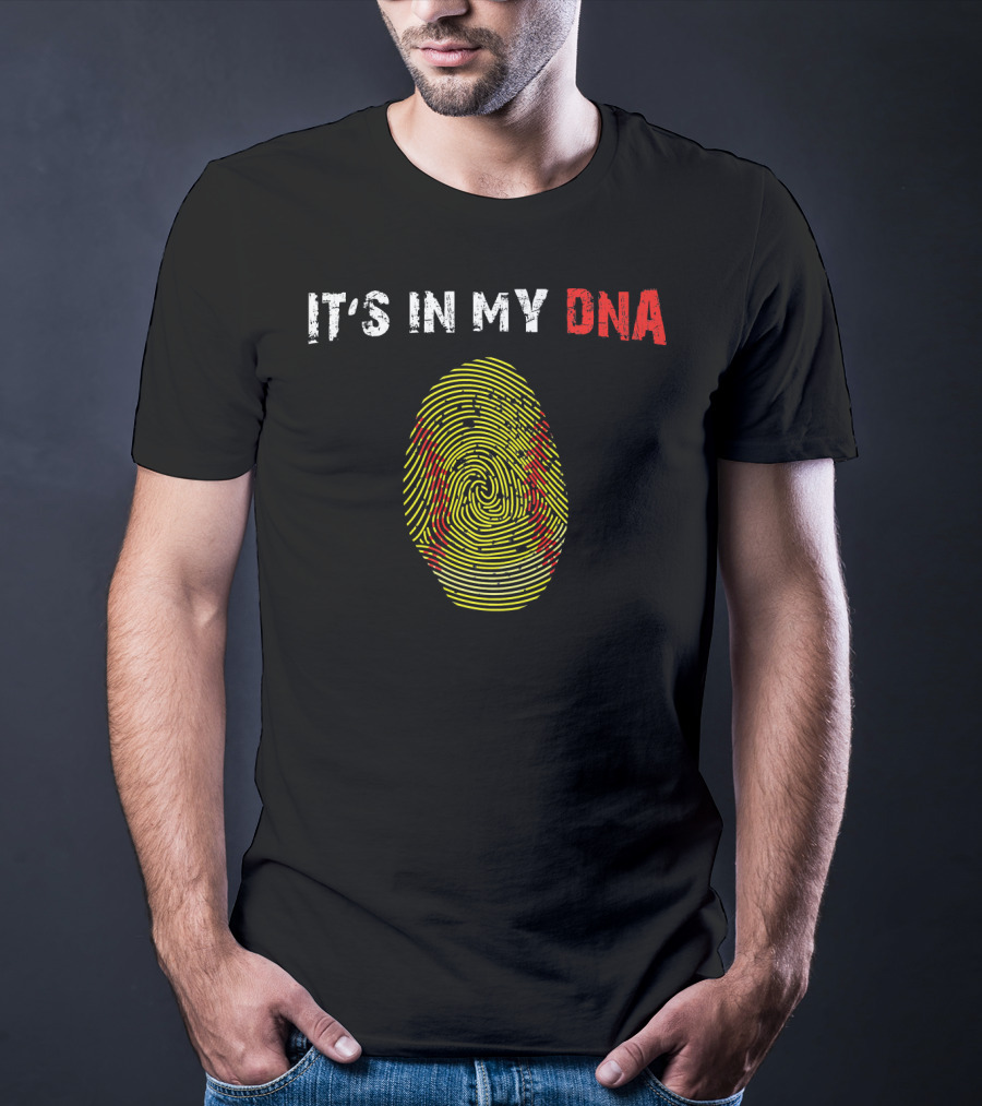 It's In My DNA Fingerprint Softball Girls Team T-Shirt