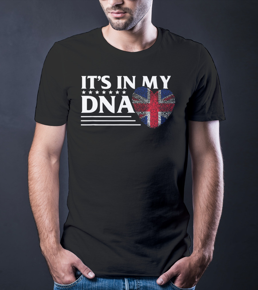 IT'S IN MY DNA British Flag Heart T-Shirt
