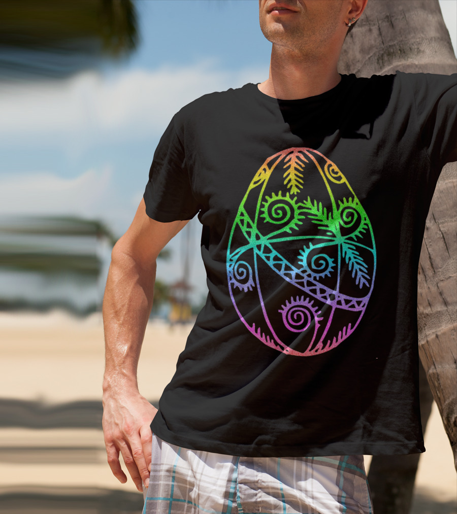 Easter Egg Rainbow Color Spiral T-Shirt