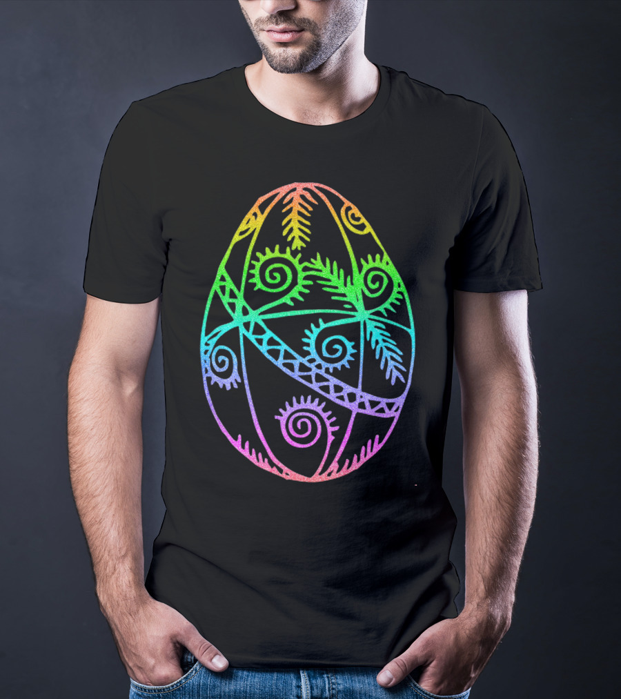 Easter Egg Rainbow Color Spiral T-Shirt