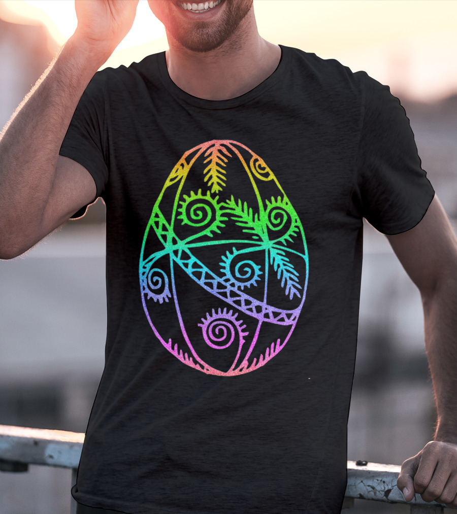 Easter Egg Rainbow Color Spiral T-Shirt