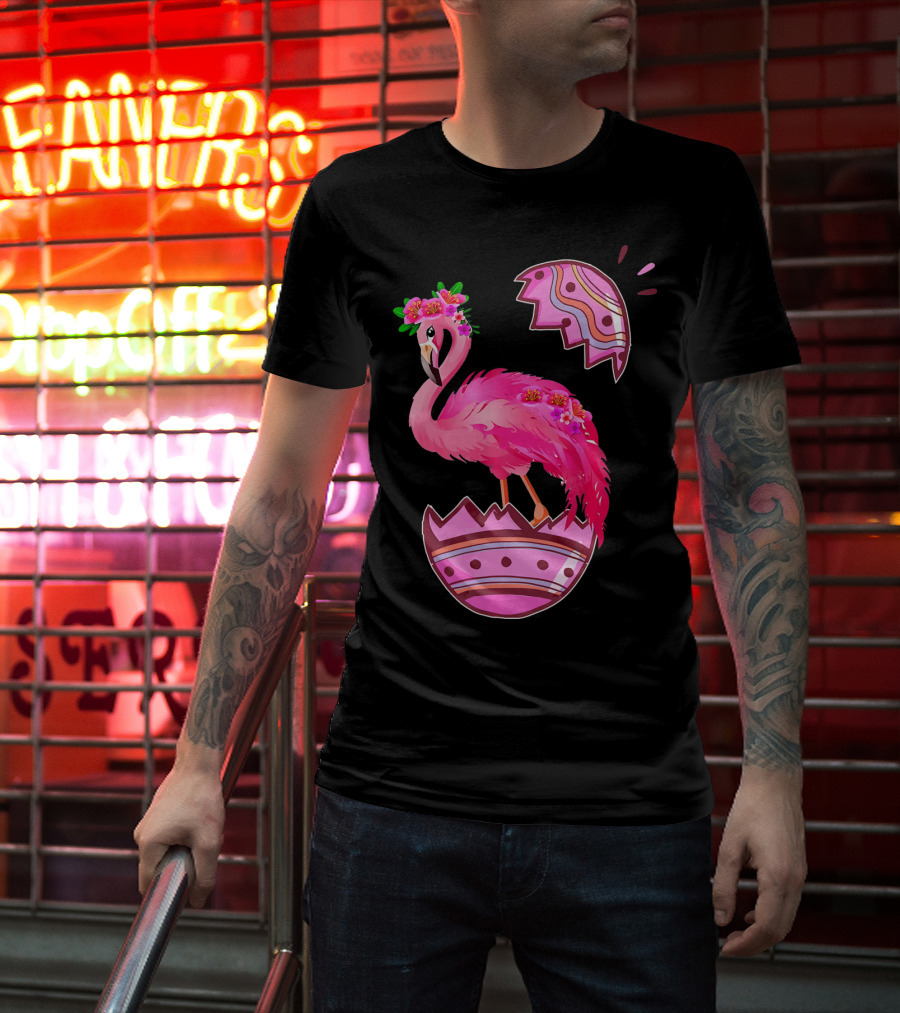 Flamingo Pink Easter Egg Delight T-Shirt