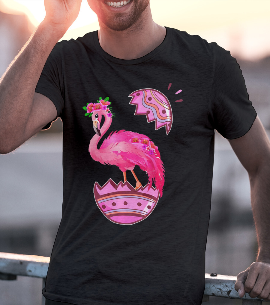 Flamingo Pink Easter Egg Delight T-Shirt