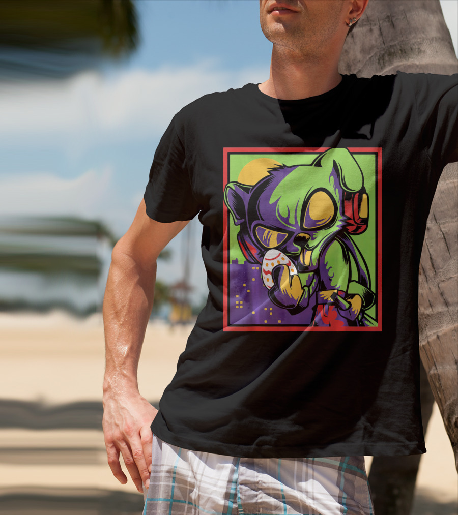 Easter Bunny Rabbit Egg Neon Pop T-Shirt