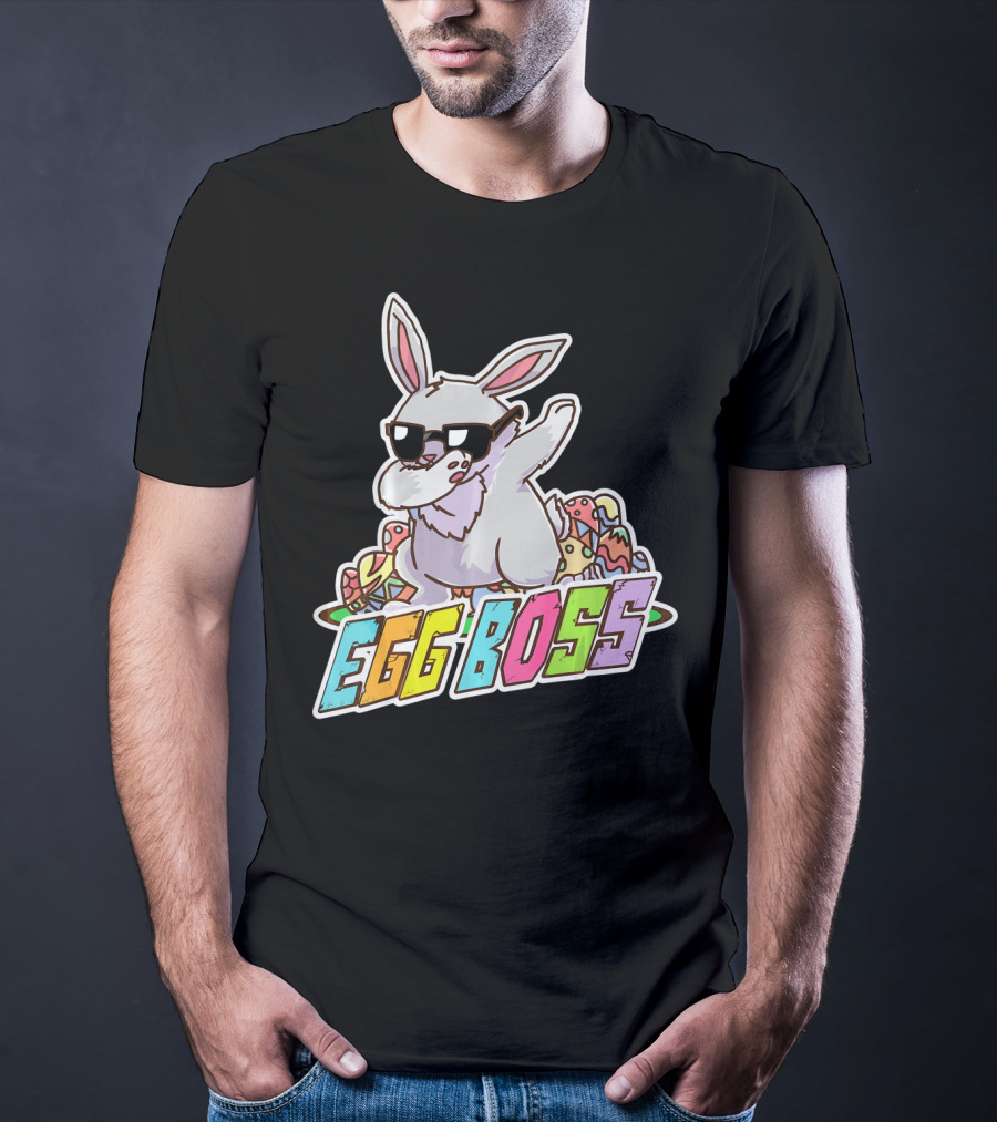 EGG BOSS Easter Bunny Dabbing Sunglasses T-Shirt