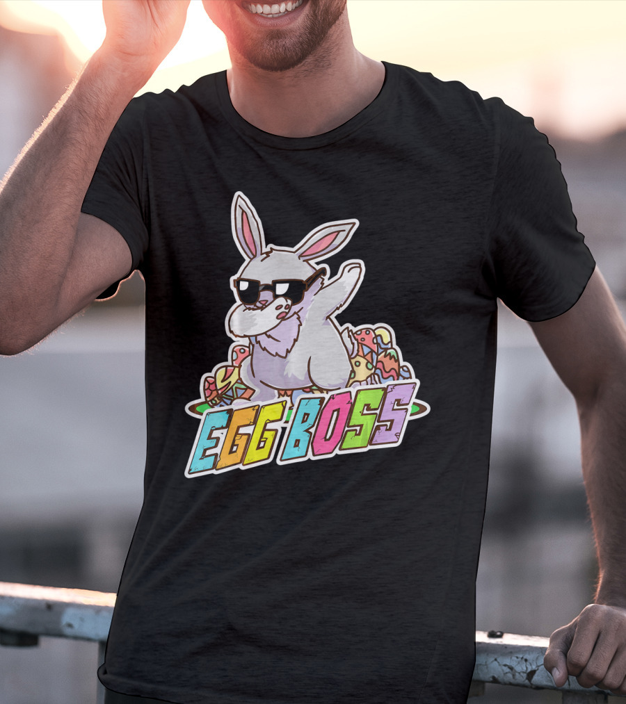EGG BOSS Easter Bunny Dabbing Sunglasses T-Shirt