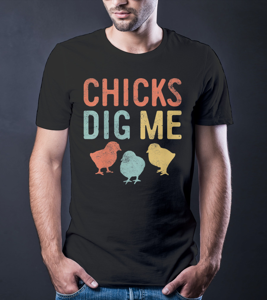 Chicks Dig Me Kids Easter Chicks T-Shirt