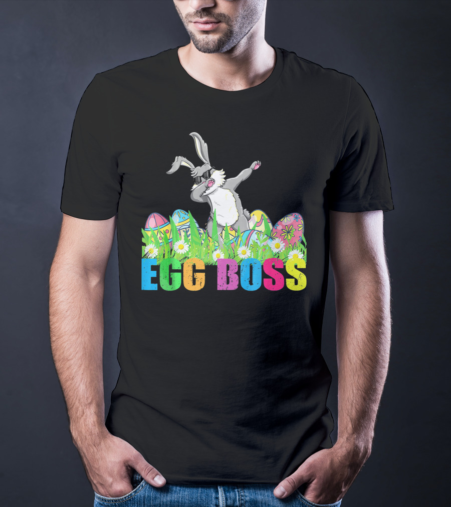 Egg Boss Dabbing Easter Bunny T-Shirt
