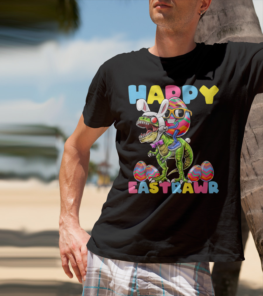 Happy Eastrawr Bunny Dinosaur Egg Rabbit T-Shirt