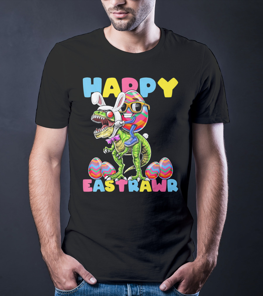 Happy Eastrawr Bunny Dinosaur Egg Rabbit T-Shirt