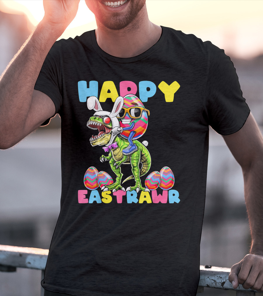 Happy Eastrawr Bunny Dinosaur Egg Rabbit T-Shirt