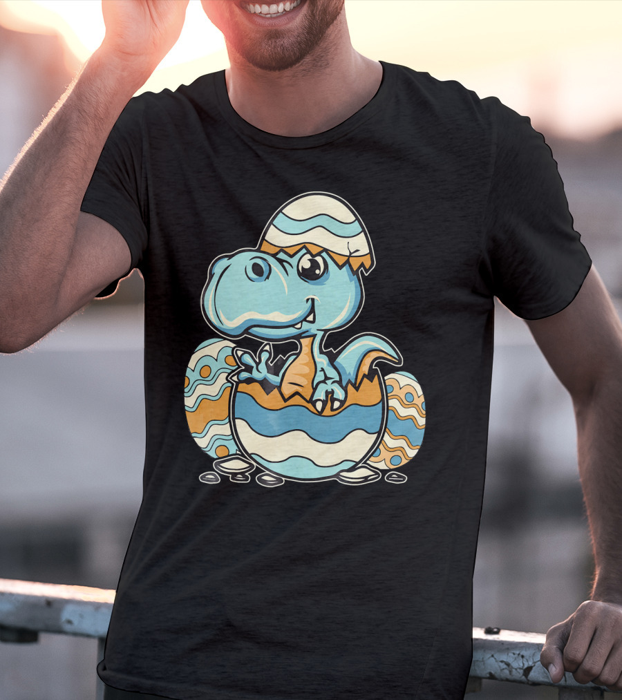 Dinosaur Hatchling In Easter Egg Delight T-Shirt