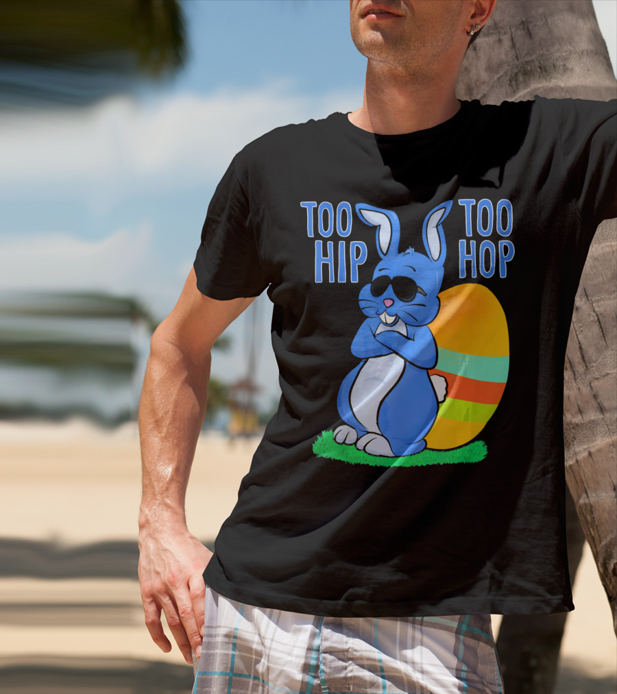 Too Hip Too Hop Easter Bunny Egg Girls Kids T-Shirt