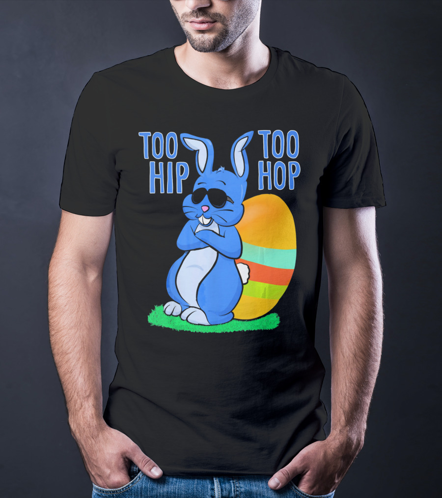 Too Hip Too Hop Easter Bunny Egg Girls Kids T-Shirt