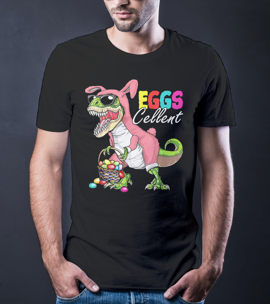 EGGS Cellent Dinosaur Easter Rex Bunny T-Shirt