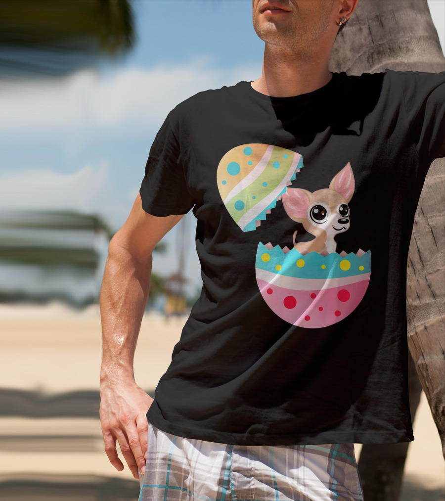 Chihuahua Easter Egg Funny Chihu Happy Surprise T-Shirt