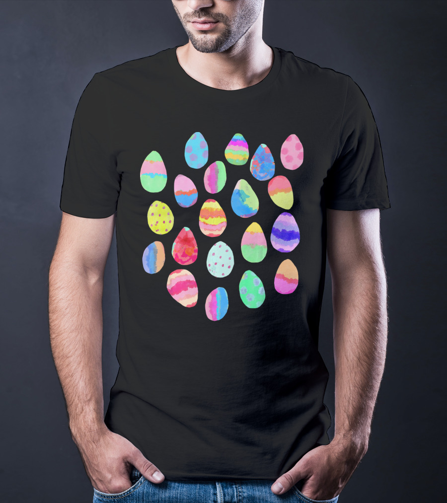 Colorful Painted Easter Egg Patterns Collection T-Shirt