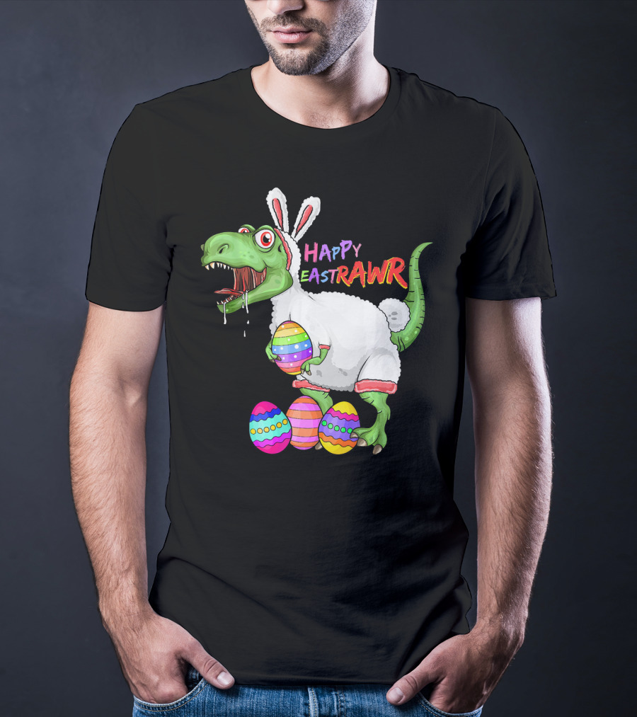 Happy Eastrawr Dinosaur Rex Easter Eggs Bunny Costume T-Shirt