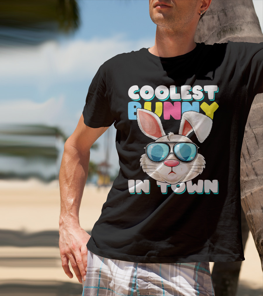 Coolest Bunny In Town Easter Bunny Costume T-Shirt
