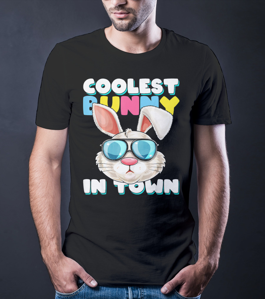 Coolest Bunny In Town Easter Bunny Costume T-Shirt