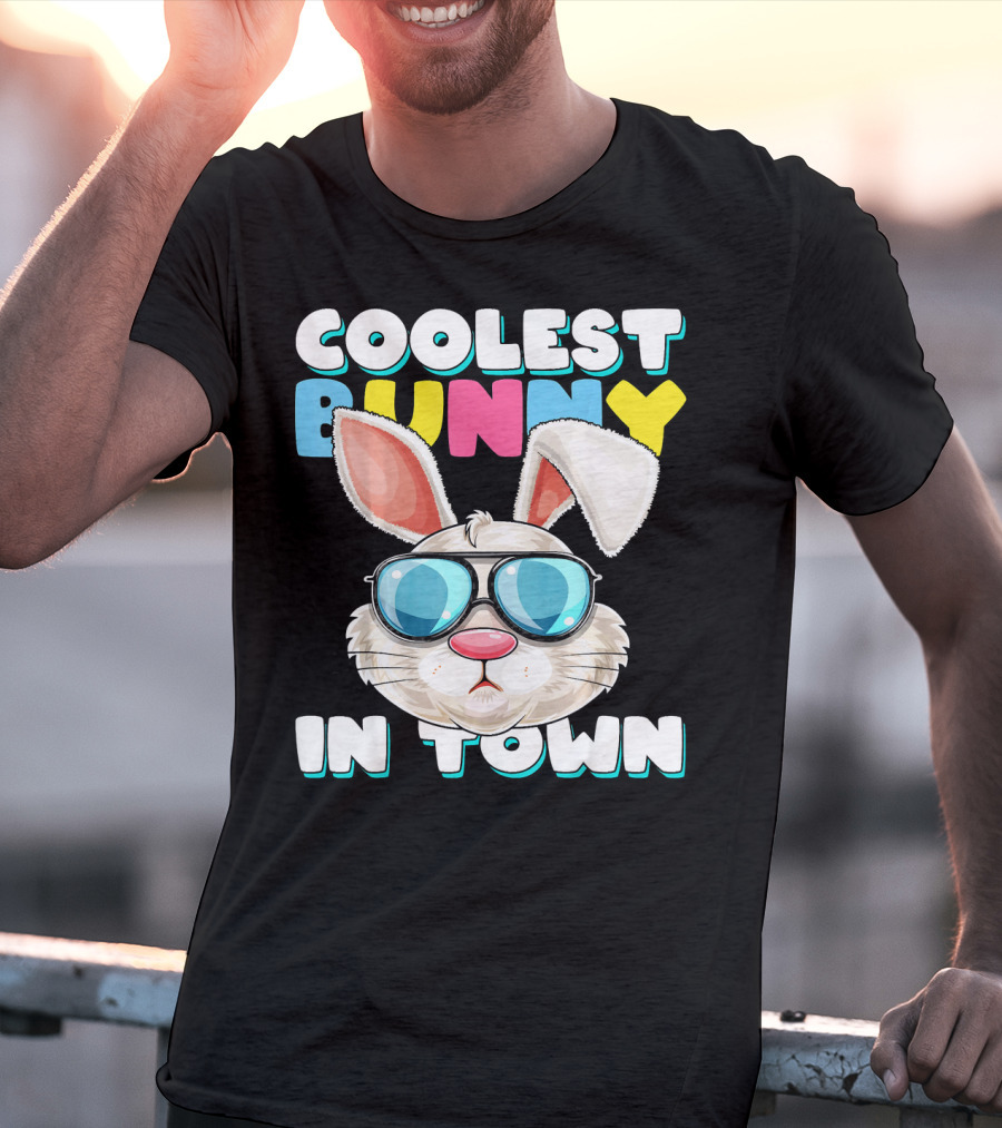 Coolest Bunny In Town Easter Bunny Costume T-Shirt