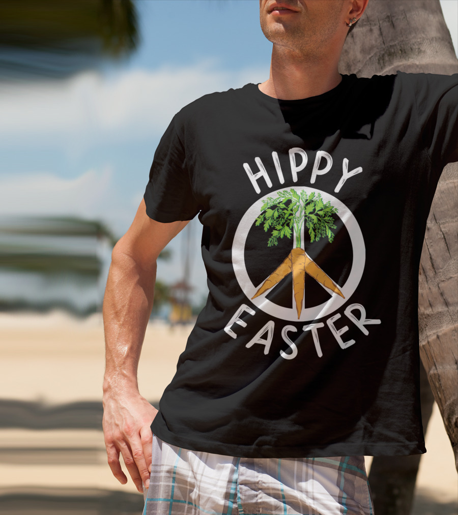 Hippy Easter Peace Carrot Boho T-Shirt