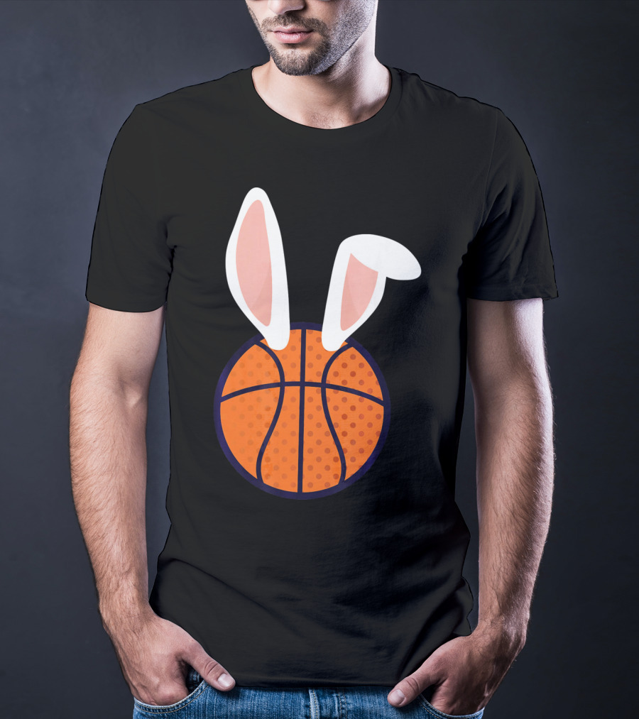 Basketball Bunny Ears Easter Slam Dunk Fun T-Shirt