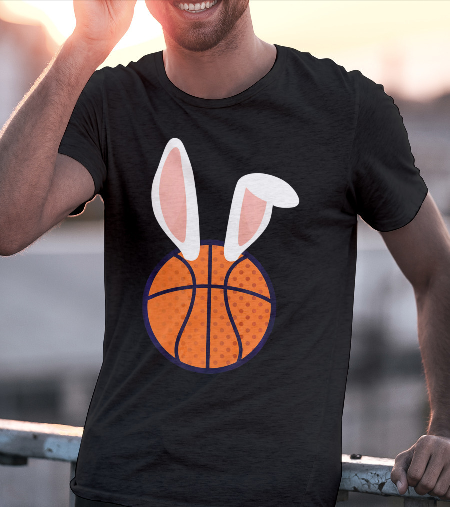 Basketball Bunny Ears Easter Slam Dunk Fun T-Shirt