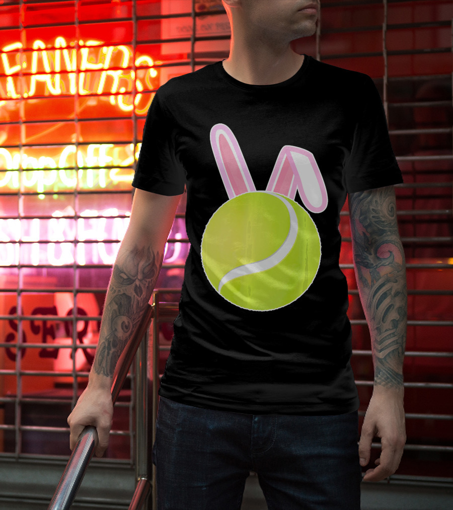 Tennis Ball With Easter Bunny Ears T-Shirt