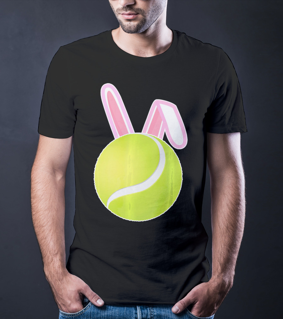 Tennis Ball With Easter Bunny Ears T-Shirt