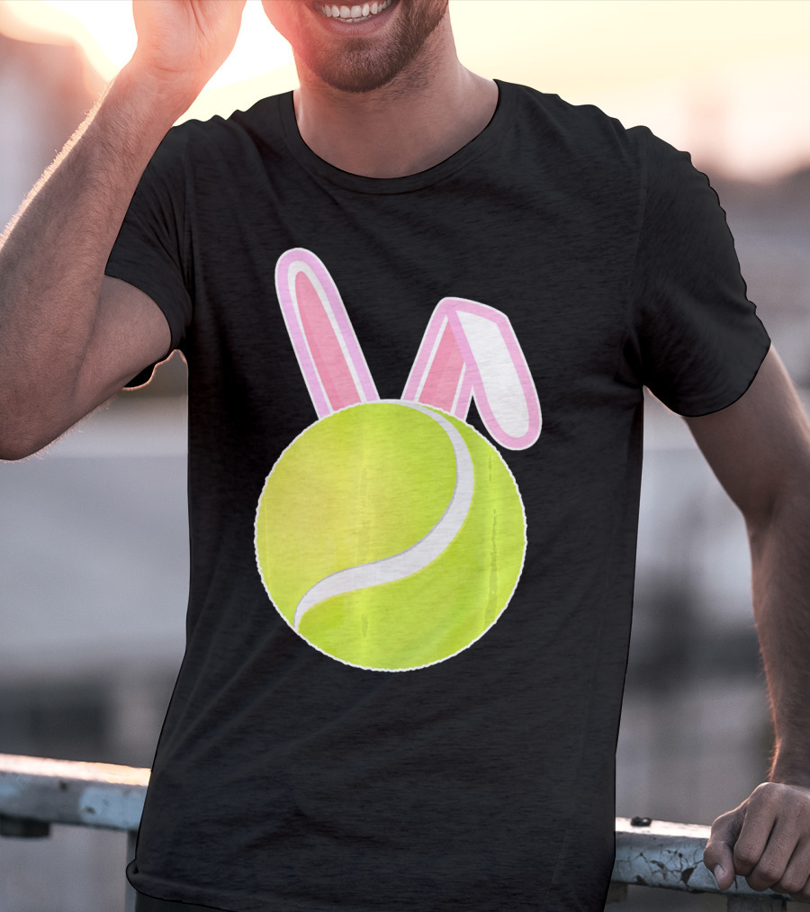 Tennis Ball With Easter Bunny Ears T-Shirt