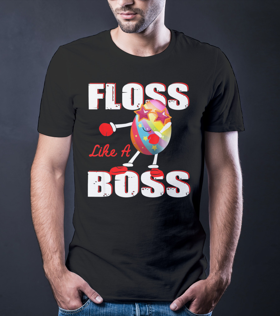 Floss Like A Boss Rainbow Star Egg T-Shirt