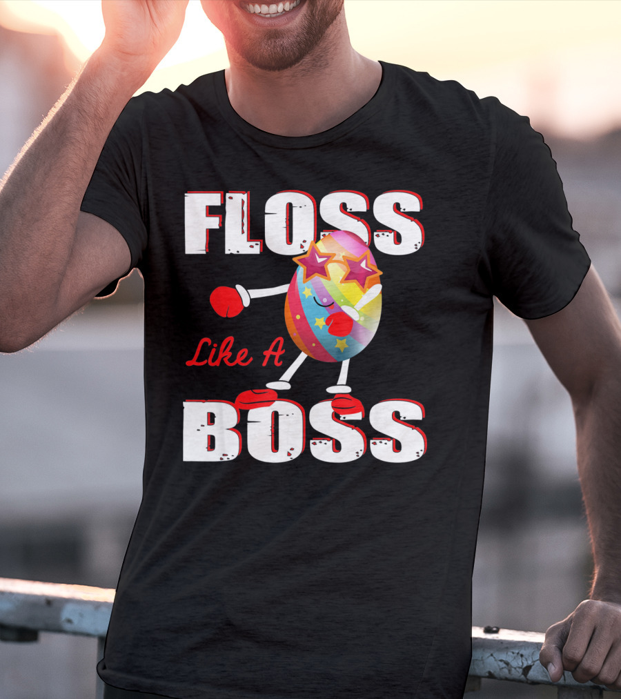 Floss Like A Boss Rainbow Star Egg T-Shirt