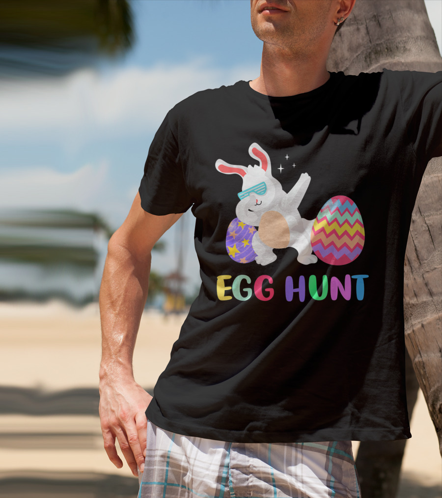 Easter Bunny Dabbing Egg Hunt Funny Easter T-Shirt