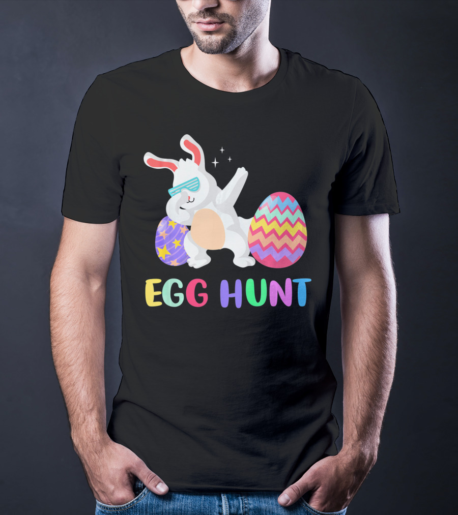 Easter Bunny Dabbing Egg Hunt Funny Easter T-Shirt