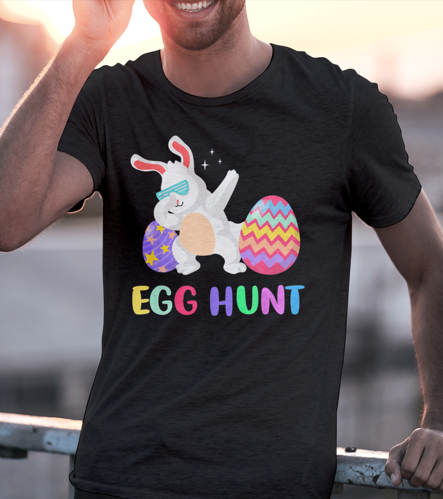 Easter Bunny Dabbing Egg Hunt Funny Easter T-Shirt