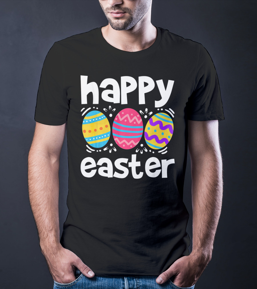 Happy Easter Colorful Eggs T-Shirt