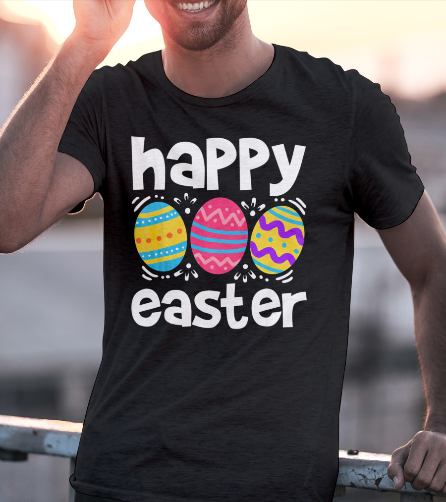 Happy Easter Colorful Eggs T-Shirt
